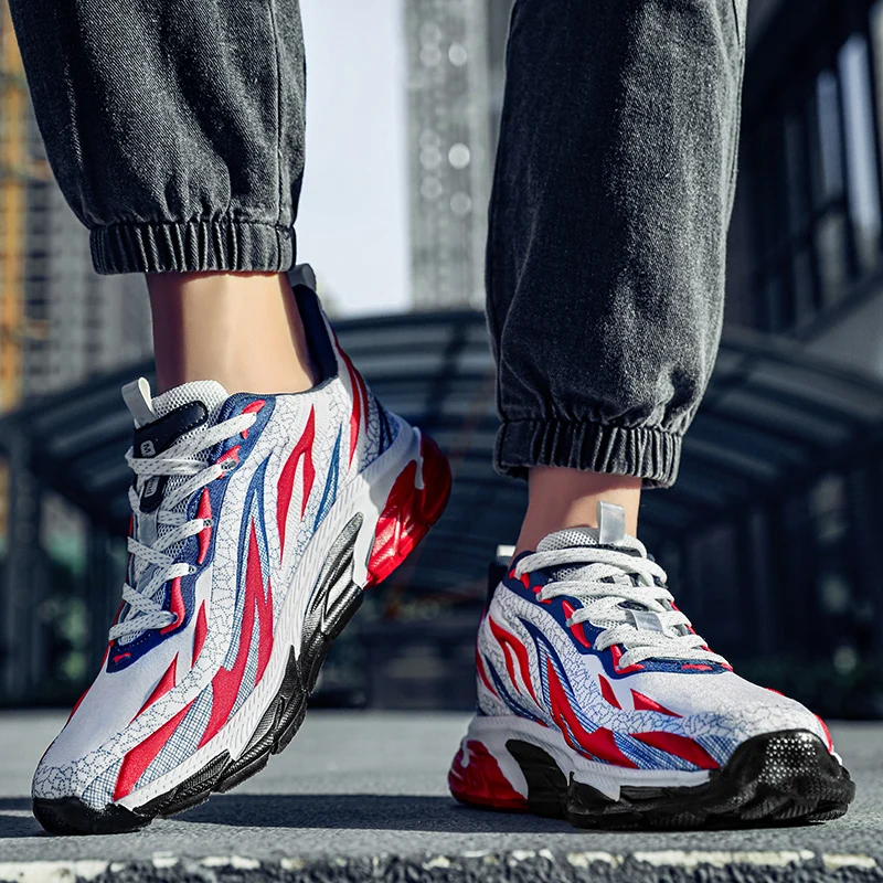 Men's Sneakers Cushioned Comfortable Running Shoes Fashion Outdoor Non-slip Casual Sport Shoes