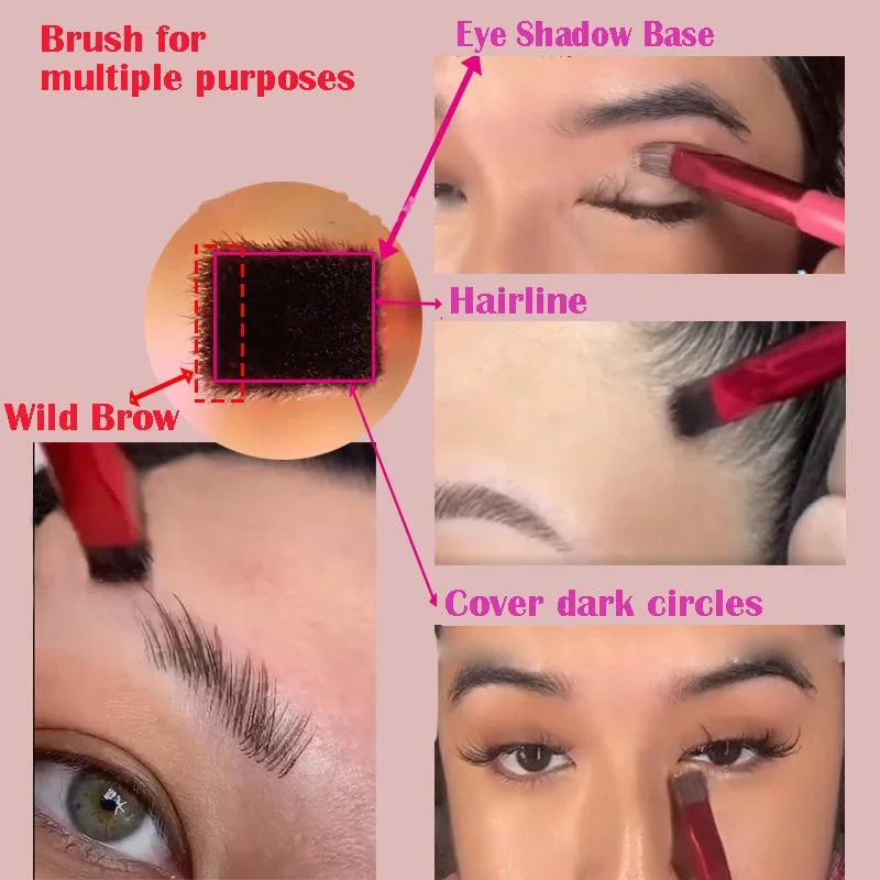 

2 в 1 двухсторонняя угловая кисть Spoolie BrushLash, набор кистей для бровей, инструмент для макияжа, кисть для бровей, расческа для ресниц, кисти для макияжа