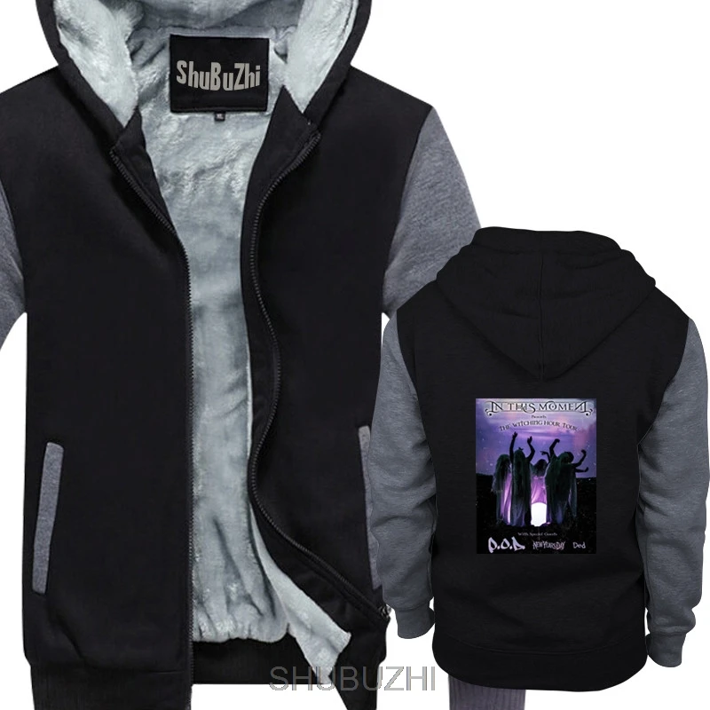

In This Moment The Witching Hour Tour shubuzhi Men's Black hoodie brand winter coat male jacket sbz4254