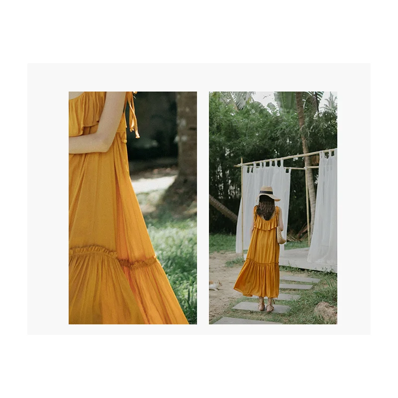 Праздничная юбка на бретелях большая свободная богемная длинная сказочное