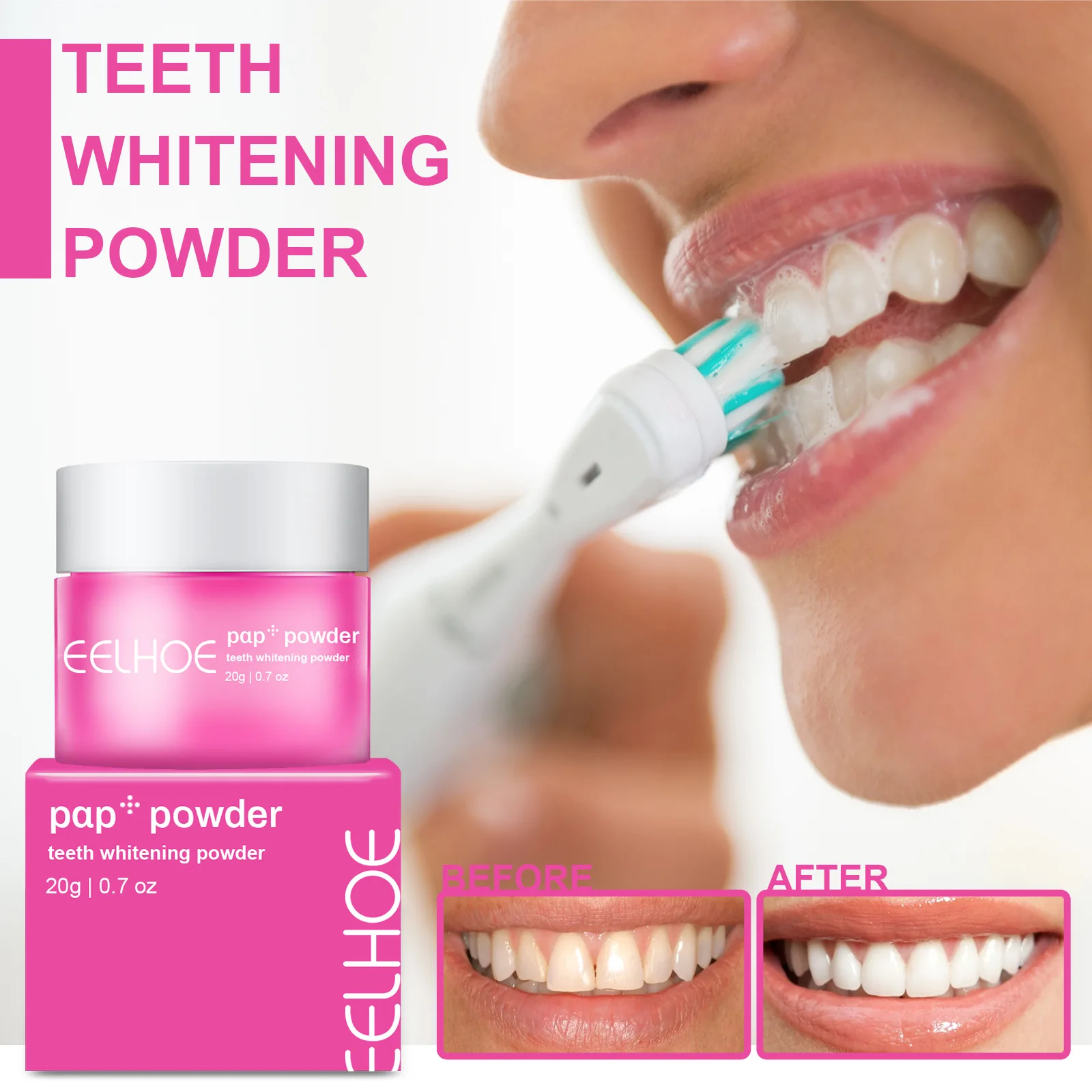 

Dental Powder for Tartar Removal Oral Cleaning Tooth Gap Cleaning Halitosis Breath Refreshing and Tooth Whitening Powder Dental