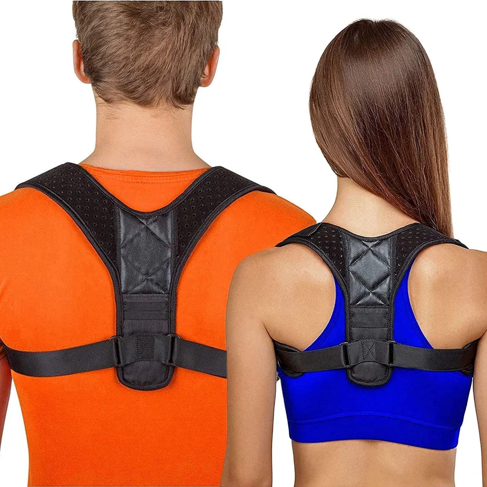 

Adjustable Posture Corrector Orthopedic Belt Upper Back Brace Spine Lumbar Support Clavicle and Back Pain Relief Back Straight