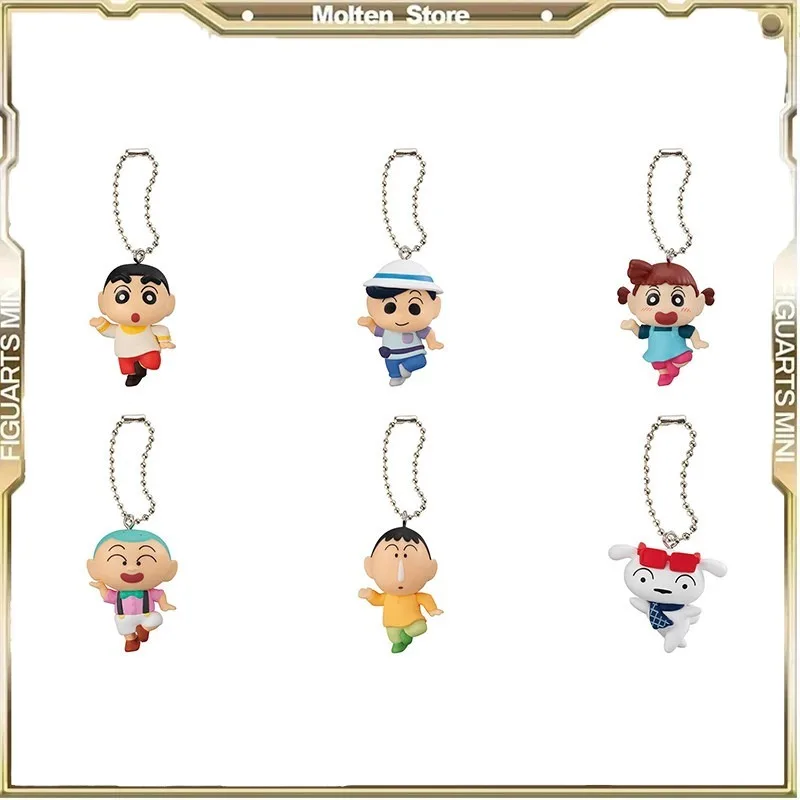 Фото Брелок 3D Bandai Gashapon Anime Crayon Shin-chan: Нохара Широ Бочан, Казама Тоору, Сато Масао, Сакурада Нене, Горячий Источник, Танцор Солнца №1