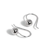 womens 925 sterling silver stud earrings white gold ball ear hook simple personality fashion jewelry couple holiday gift