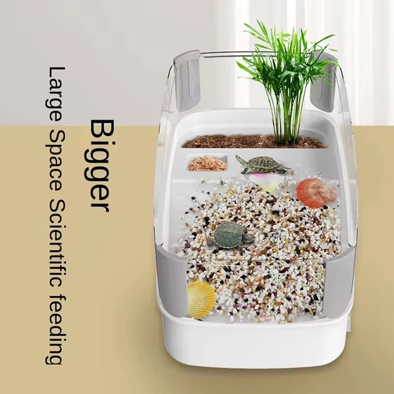Прозрачный дом для черепахового резервуара с зонами породных кормов корпус