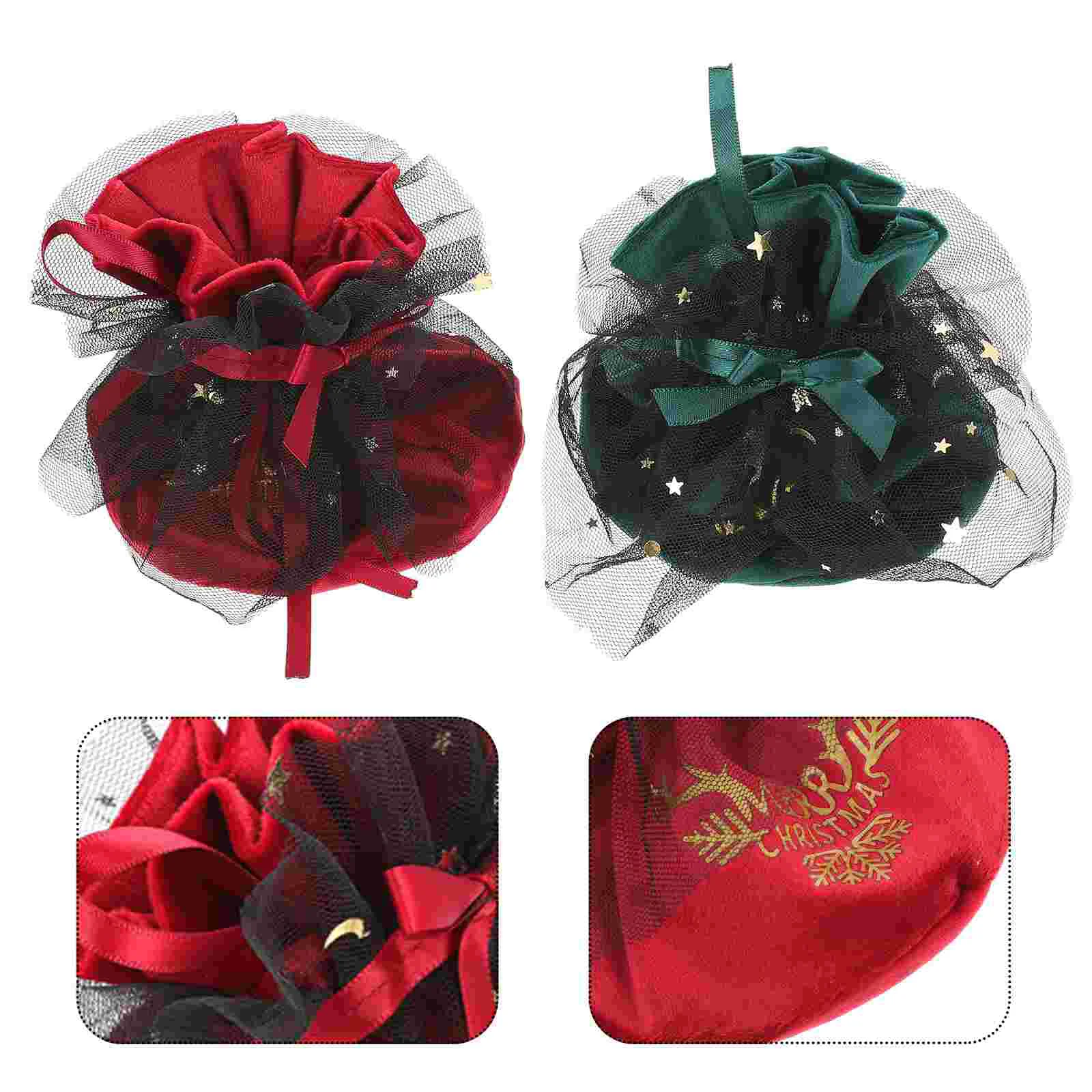 

Christmas Bags Drawstring Apples Bag Pouchcandy Jewelry Treat Favor Holiday Containers