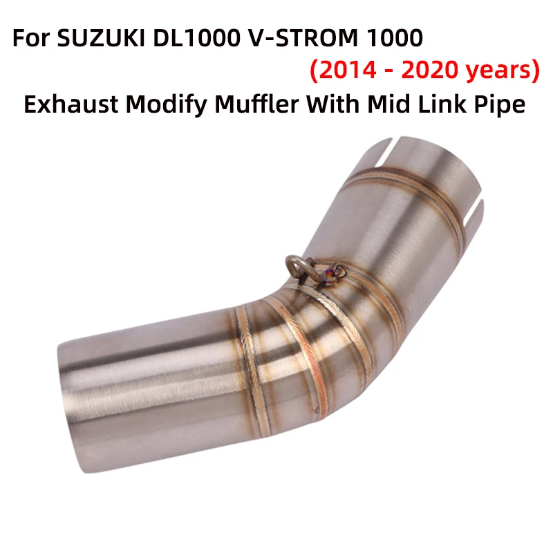 

Слипоны для SUZUKI DL1000 V-STROM 1000 20140 - 2020 моторичный выхлопной трубы, модификация средней соединительной трубы, 51 мм Глушитель