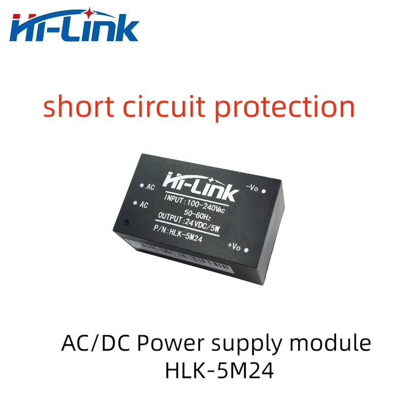 

AC/DC 24V 5W 208mA Output low power consumption high efficiency HLK-5M24 power supply module
