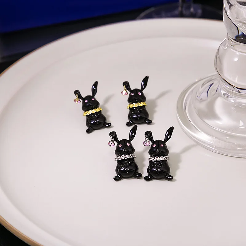 

Серьги в виде темного кролика, пикантные серьги для малышей, Женские Ювелирные изделия, модная женская бижутерия для молодых девушек, празд...