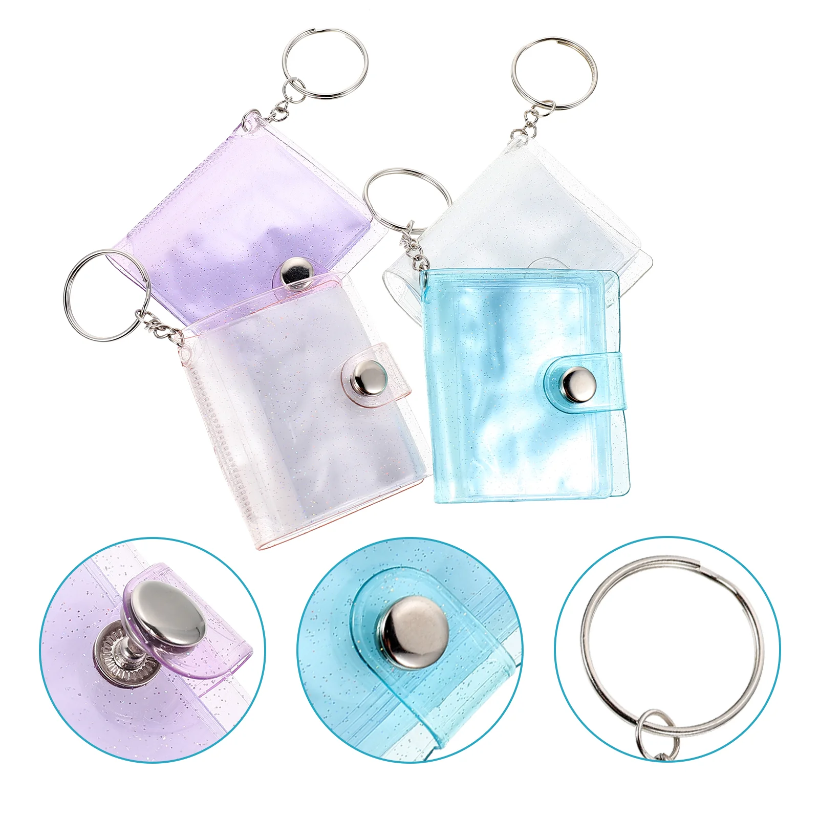 

Photo Album Keychain Holder Picture Key Mini Small Binder Storage Keyrings Frame Ring Poych Photocard Book Travel Diy