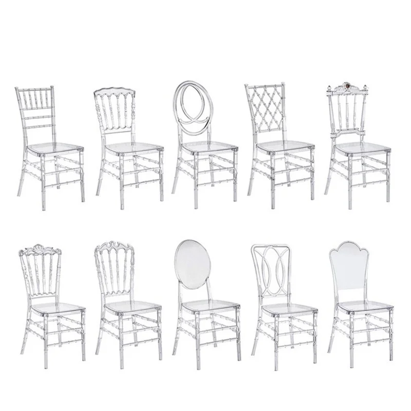 100 Pcs Hot Transparent Crystal Chiavari Detachable Acrylic Resin Funiture Wedding Chair For Wedding Moment Or Hotel Party 2