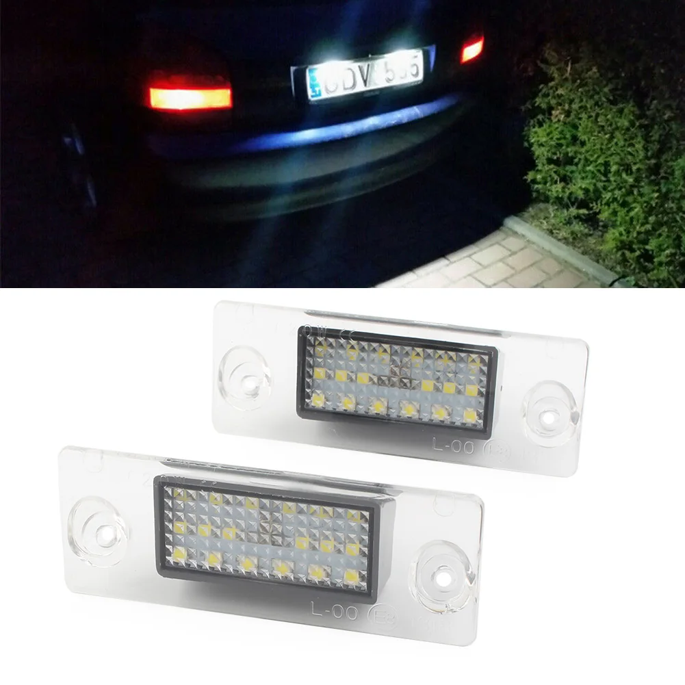 2 шт. 18 светодиодных ламп освещения номерного знака CAr 12 В для Audi A4 S4 B5 1995-2001 и