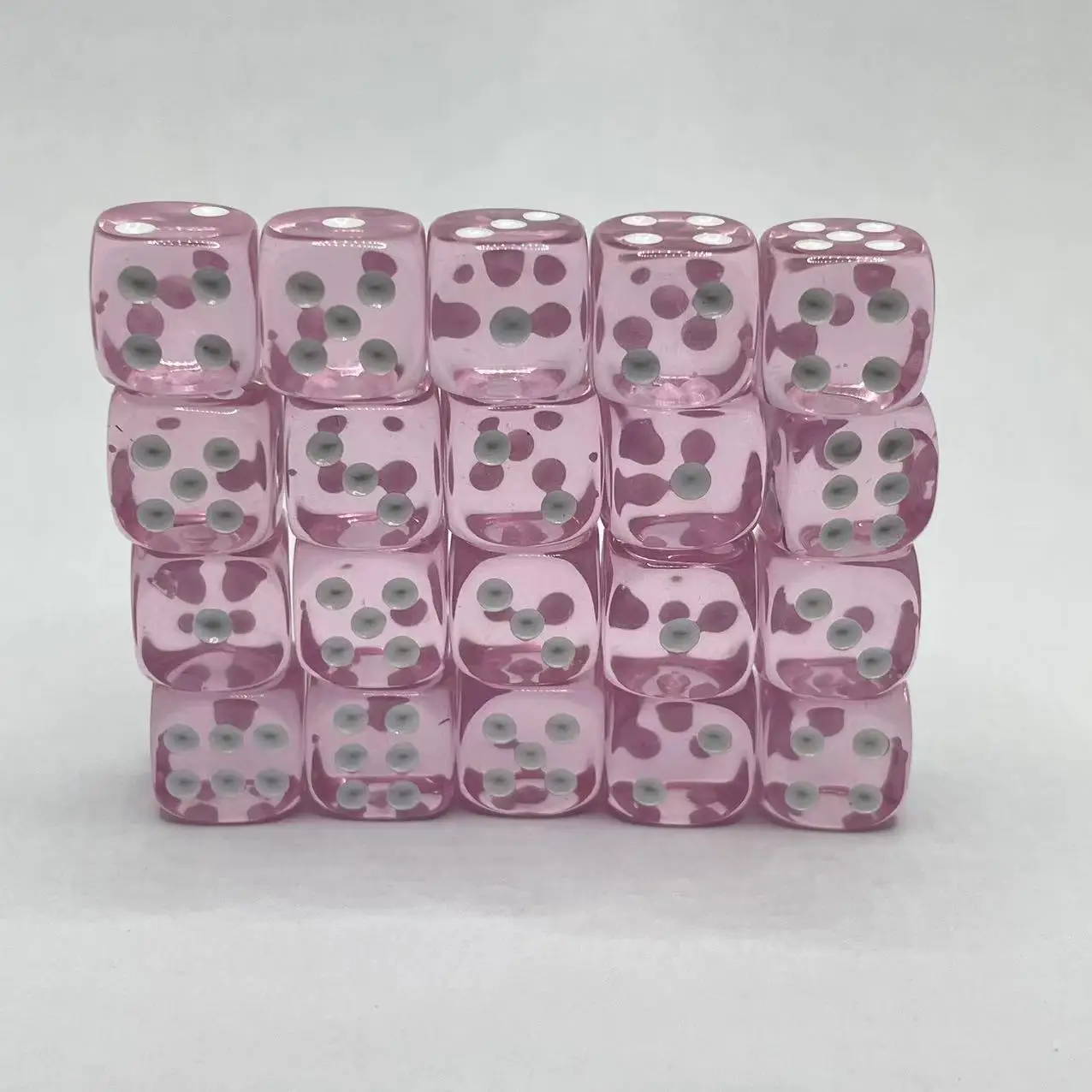 20 шт./набор прозрачные акриловые шестигранные игральные кости 12 мм