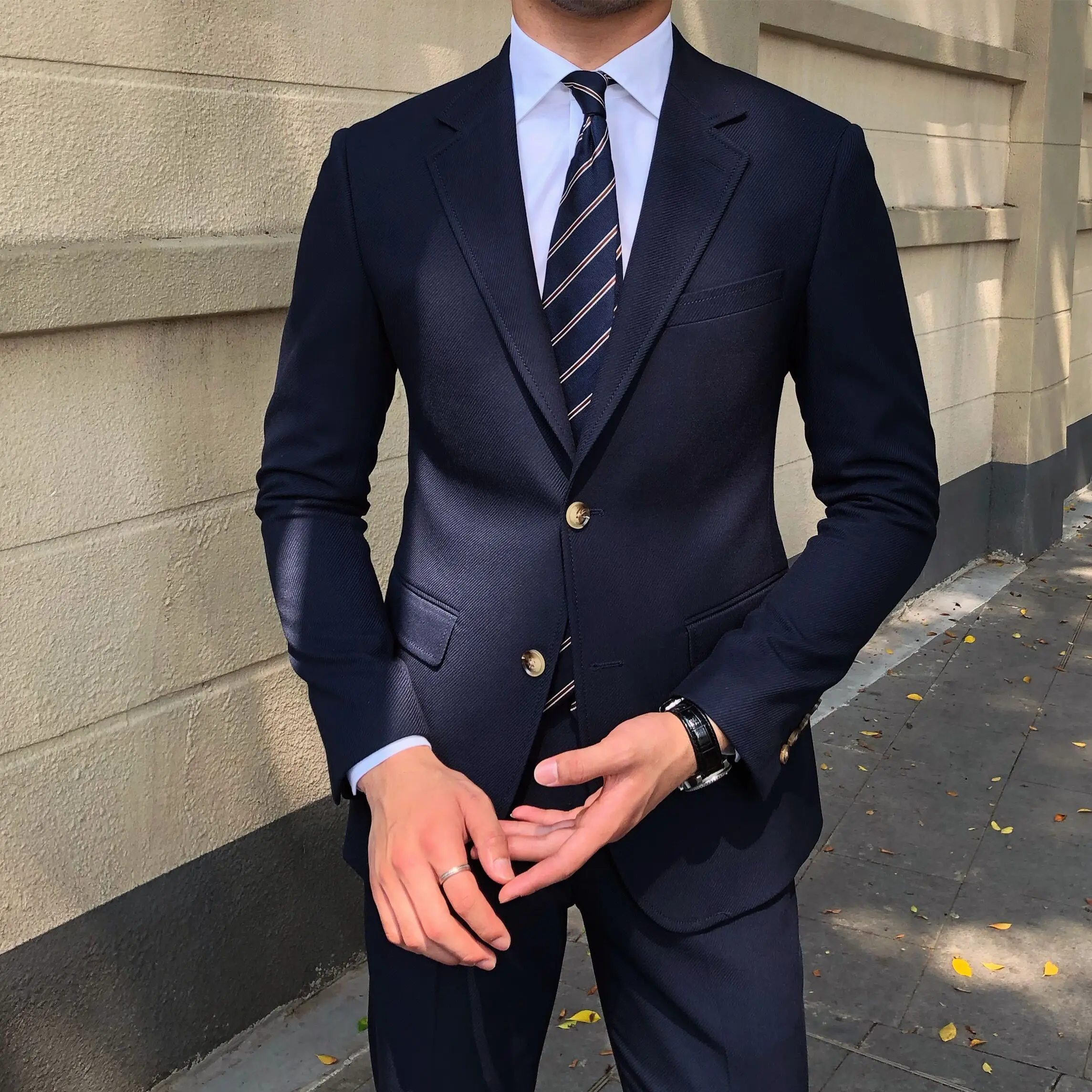 

Свадебный костюм, мужской облегающий деловой костюм из 2 предметов, пиджак + брюки, официальный смокинг, модный дизайн, блейзер для жениха