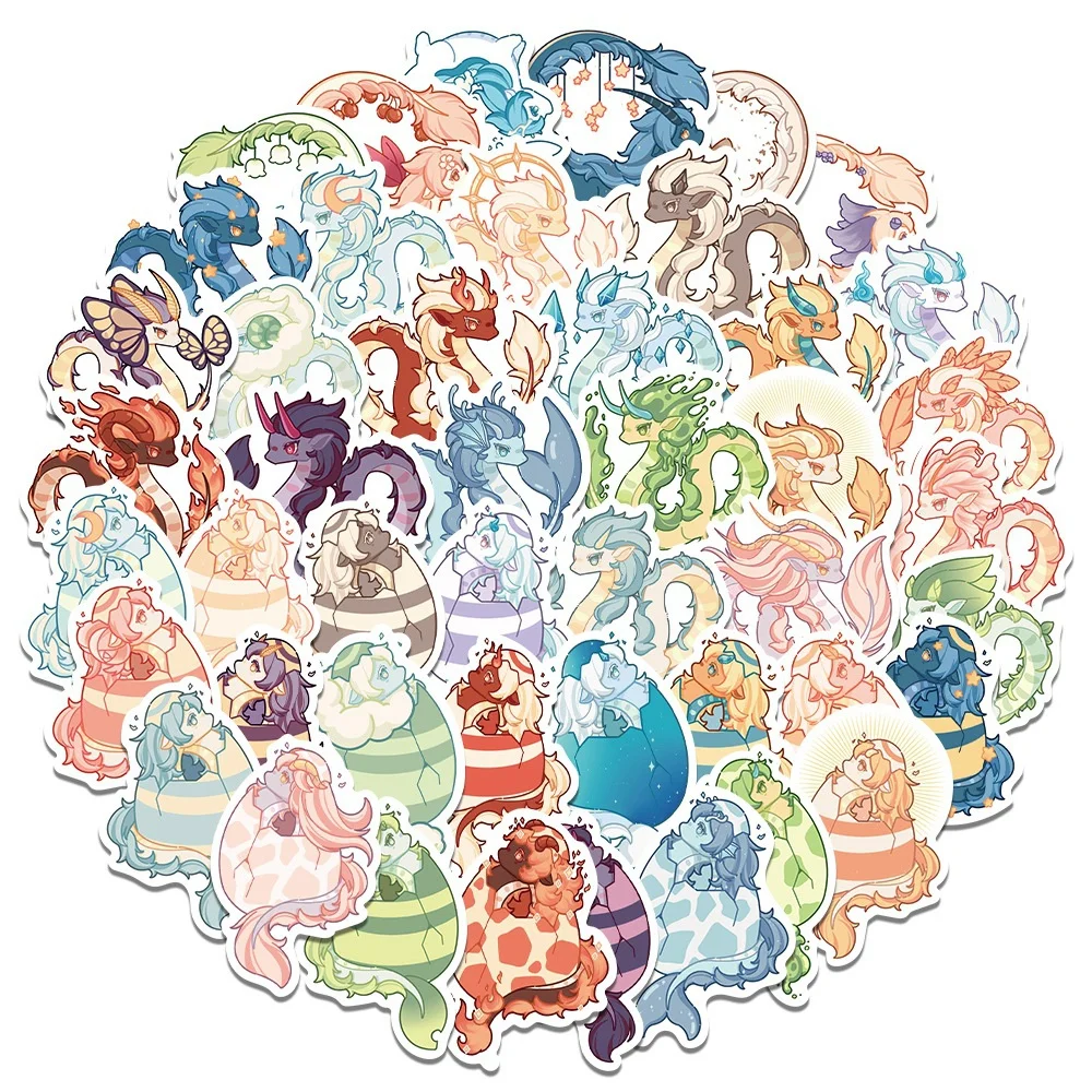 10/30/50 шт. водонепроницаемые наклейки в виде мультяшного дракона - купить по