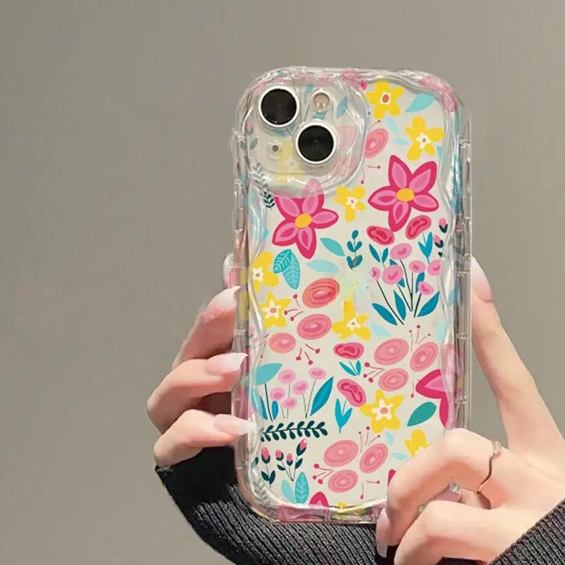 Чехол для Redmi 14C 13C 12C 10C 9T 9A 9C 13 12 10 A3 A2 A1 POCO F3 Note 4G Pro Plus 11S 12S чехол Flower Wave