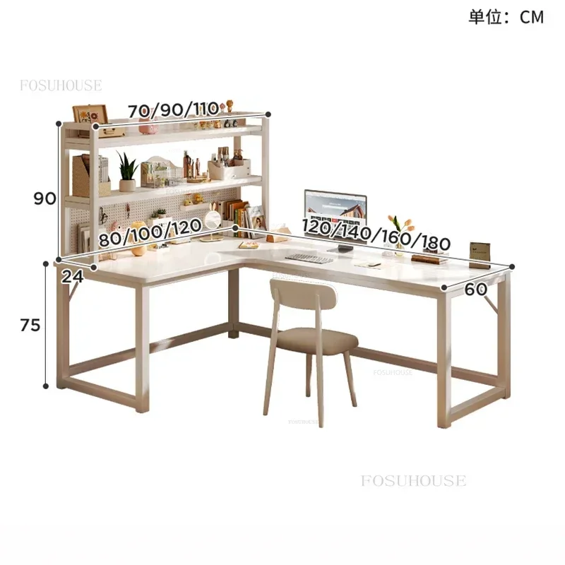 Современные угловые компьютерные столы домашний двойной настольный игровой