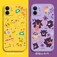 pokemon pikachu phone case for iphone 11 12 pro max 7 plus xs xr xs max 13 pro 7 8 6s cute cartoon color hot silicone case gift