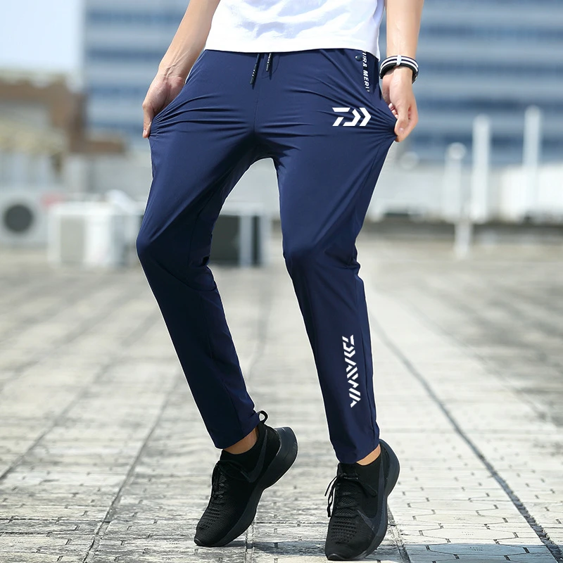 

Daiwa Men Summer Quick Dry Sports Fishing Pants Casual Ice Elastic Breathable Running Trousers Outdoor Plus Size Hiking Clothes