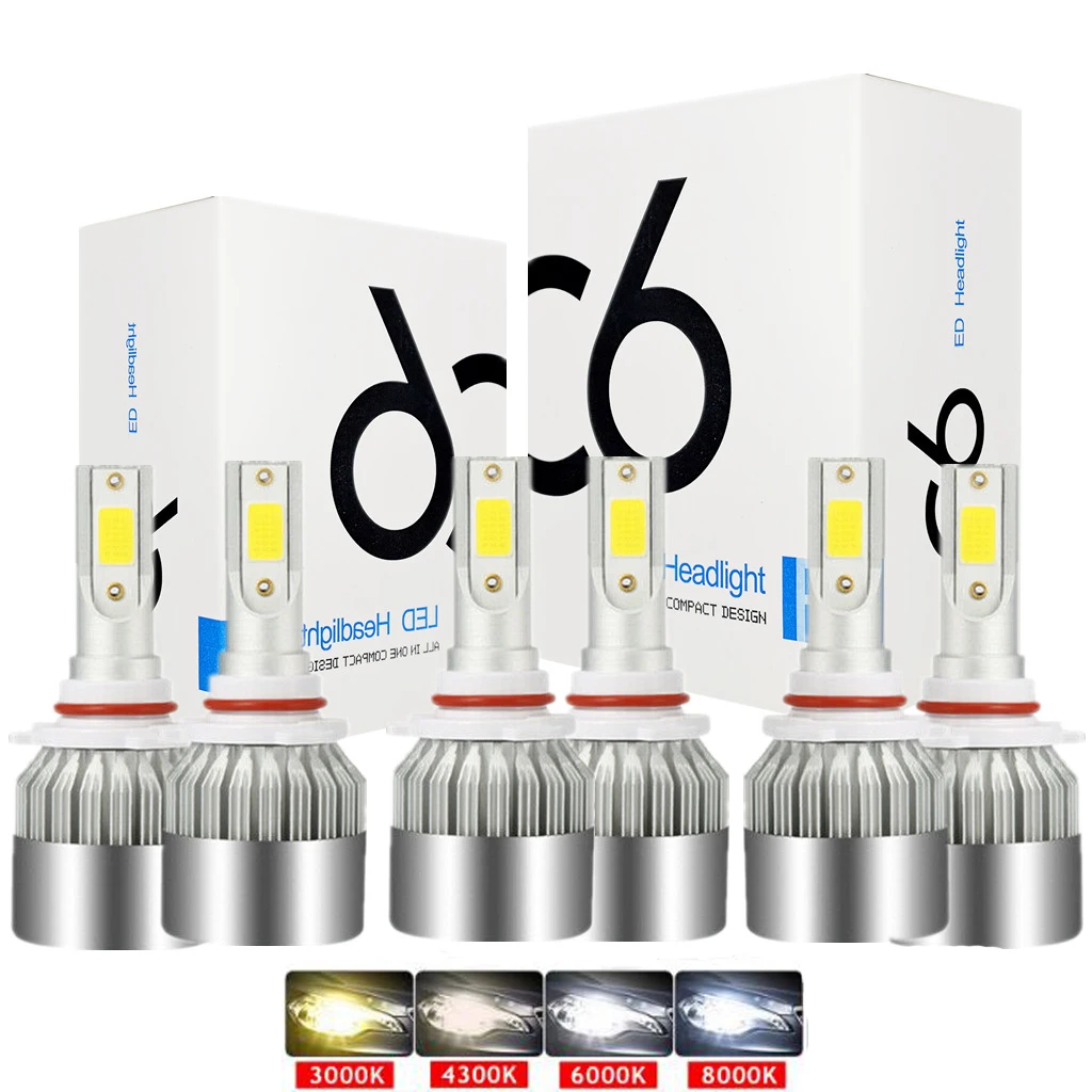 

C6 H1 H3 Car Led Headlight Bulbs H7 LED Car Lights H4 880 H11 HB3 9005 HB4 9006 H13 6000K 72W 12V 7600LM Auto Headlamps