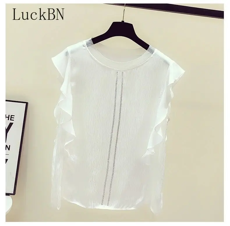 Однотонные облегающие офисные женские элегантные рубашки с бриллиантами и