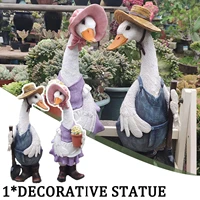 garden statue resin duck craft figurines duck family ornaments member decor animal duck modern home sculptures artwork cour e3s8
