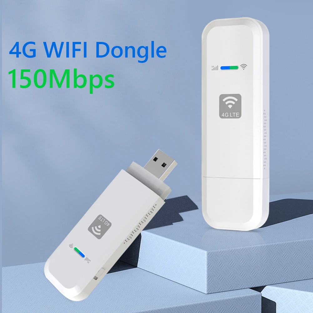 

4G WiFi Dongle USB Wireless Router Portable WIFI LTE Modem Pocket Hotspot Mobile Network Adaptor Plug-and-Play for Party Travel