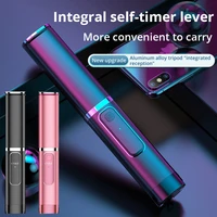 portable integrated tripod selfie hidden phone bracket bluetooth button phone self timer lever holder for xiaomi huawei