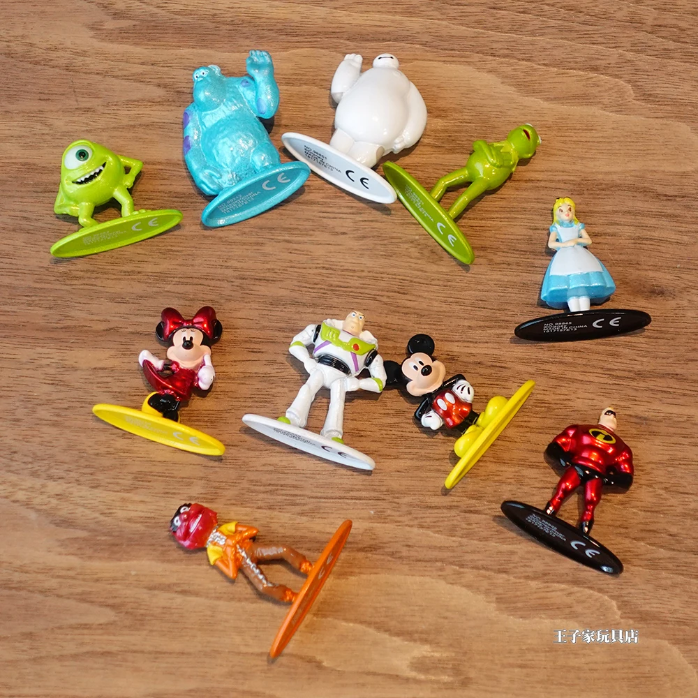 

Disney Mickey Mouse Toy Story Donald Duck Buzz Lightyear Alloy Doll Gifts Toy Model Anime Figures Collect Ornaments