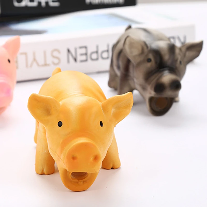 Интерактивные обучающие игрушки для собак и свиней домашние животные скрипящие