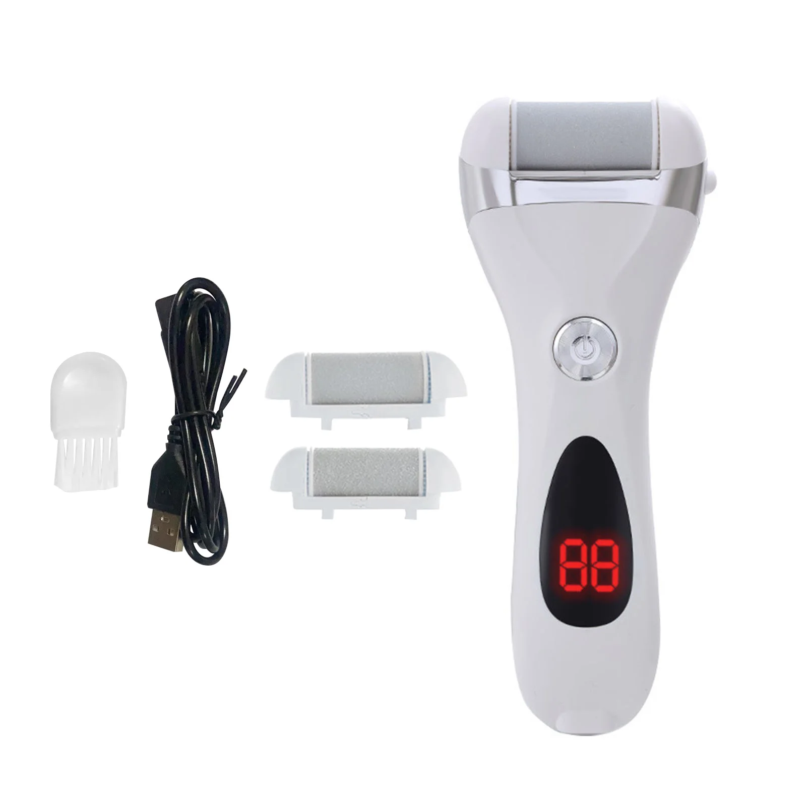 

Home Foot File Machine Waterproof Replacement Head Pedicure Tool ABS Electric Callus Remover Portable USB Rechargeable Dead Skin