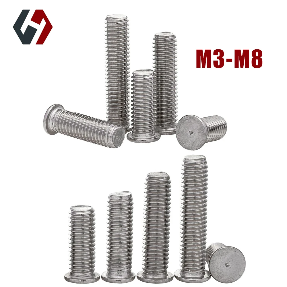 304 Stainless Steel Point Welding Screw M3M4M5M6M8 Welding Screws Hardware Screws M3 Screw Set Ring Welding Nails Screws