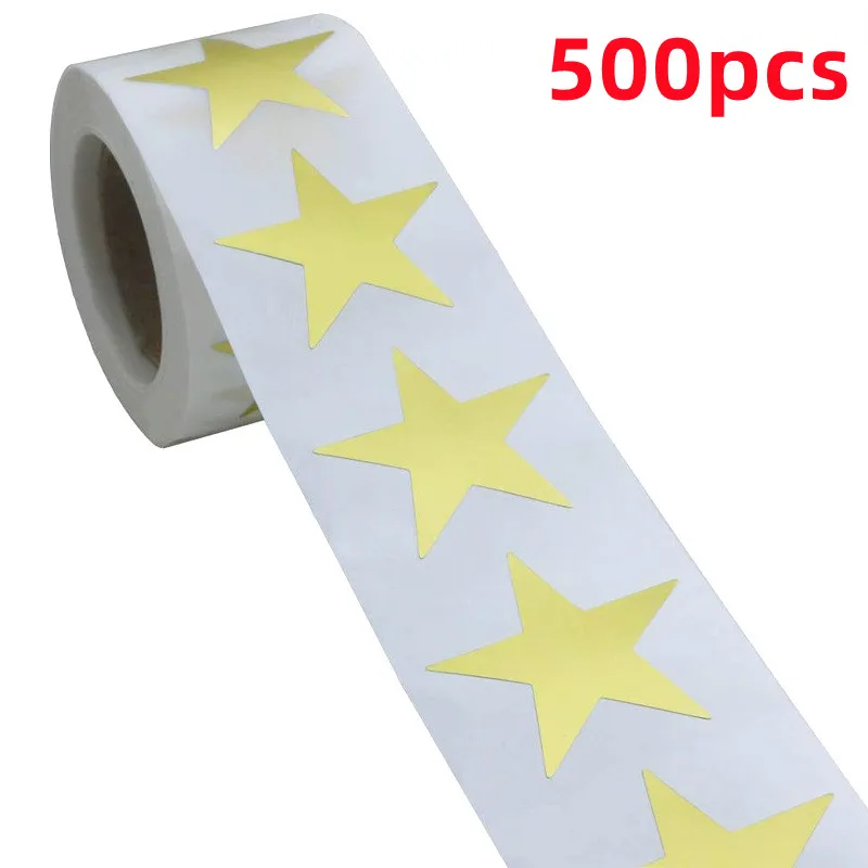 

500 шт., наклейки-этикетки в форме звезды