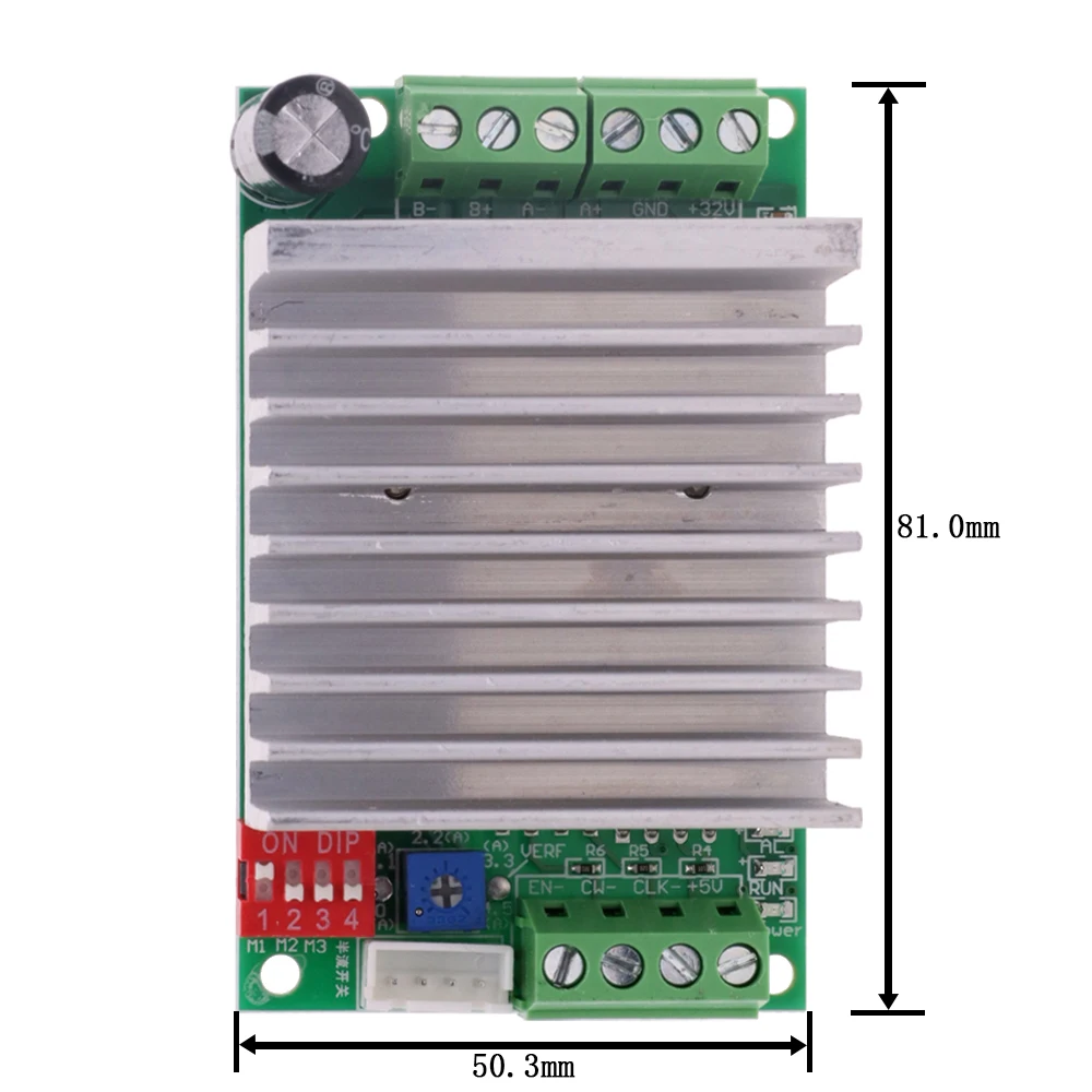 Single Axis TB6600 4.5A DC 10-45V Two Phase Hybrid Stepper Motor Driver Controller Board TB6560 Module Short Circuit Protection |
