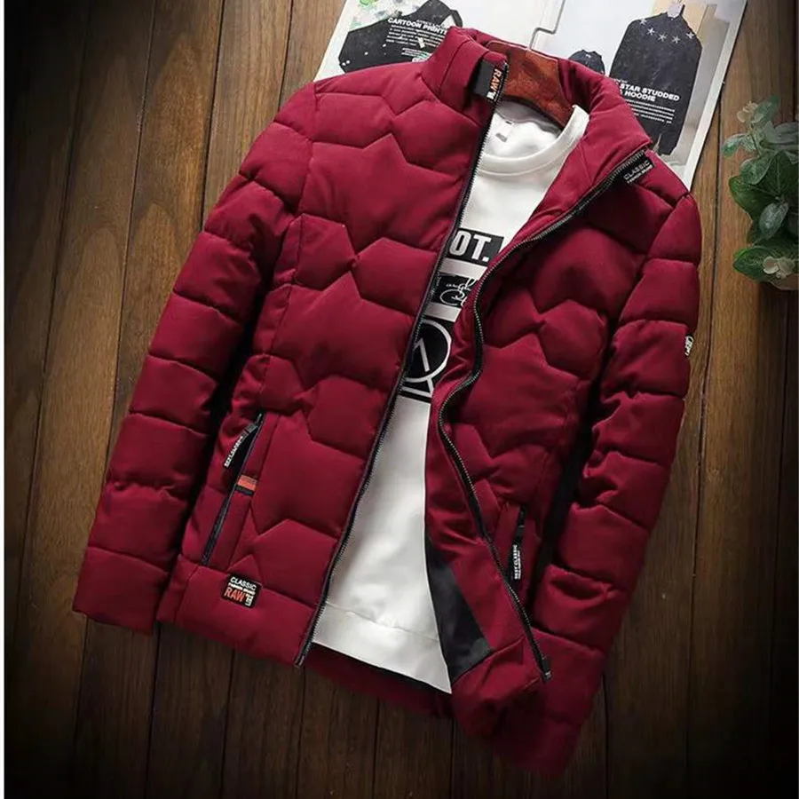 2024 новое зимнее пальто мужская утепленная повседневная парка облегающая верхняя