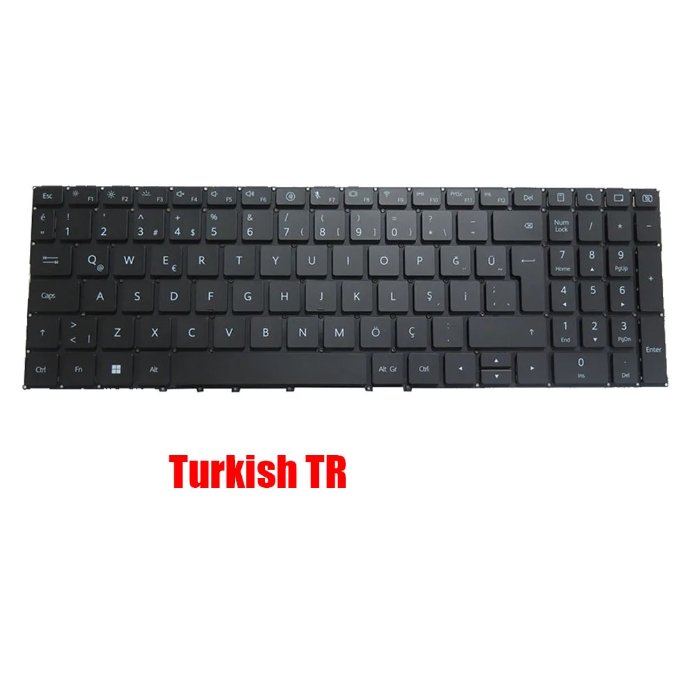 Клавиатура для ноутбука HUAWEI MateBook D 16 2022 RLEF-X RLEF-W5651 черная с подсветкой немецкий GR