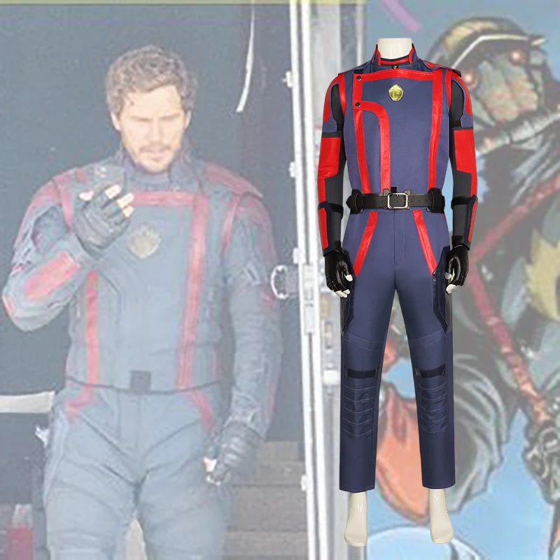 

Guardians of the Galaxy 3 Movie Cosplay Costume Marvel Superhero Star-Lord Peter Jason Quill COS Uniform Halloween Party Wear