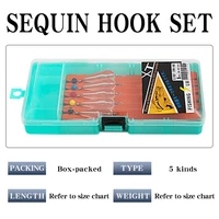 fish hooks texas rig set hooks fishing tackle kit sequined submergedfloating fishing folat accessories for fishing