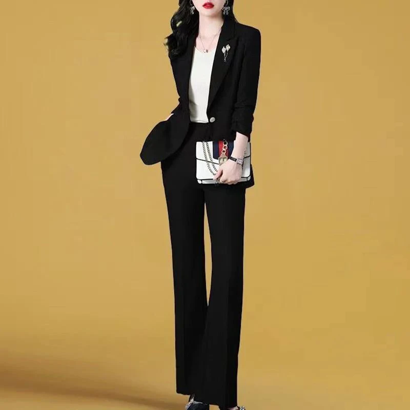 2023 New Women's Suit Thin Jacket Casual Pants 2-Piece Set Elegant Women's Pants Suit Manager Office Wear Fashion Suit Jacket