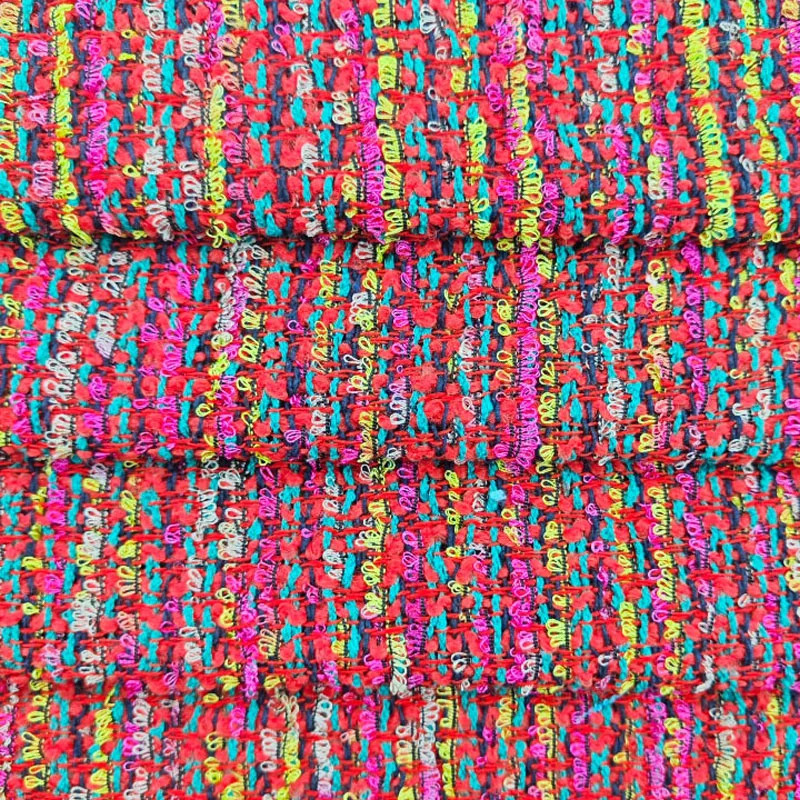 50x145 см модная цветная полосатая окрашенная твидовая ткань для женщин осенняя