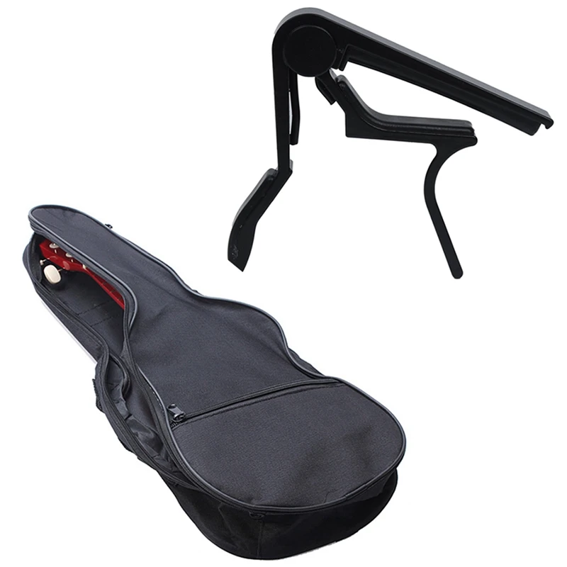 

1 шт. электрическая акустическая гитара, Одноручный триггер для настройки и 1 шт. укулеле, мягкая сумка на плечо/спину для переноски подарка