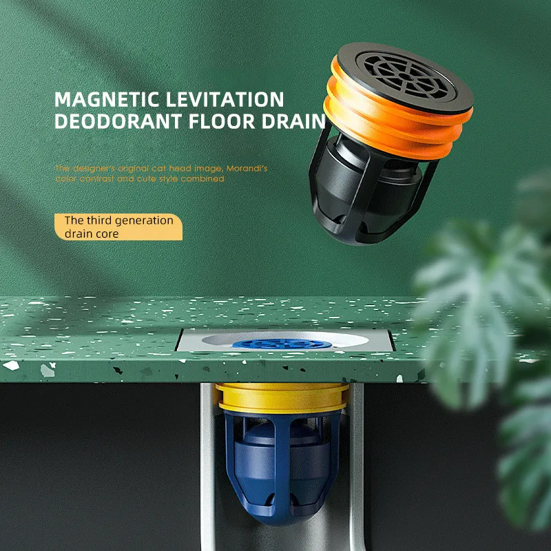 

Напольный дренаж, Дезодоратор, уплотнение для канализации туалета, магнитная левитация, напольный дренаж, анти-обратный запах насекомых, ун...