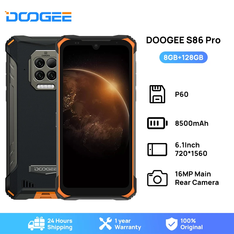 Водонепроницаемый смартфон DOOGEE S86 Pro 8 + 128 ГБ 8-ядерный |