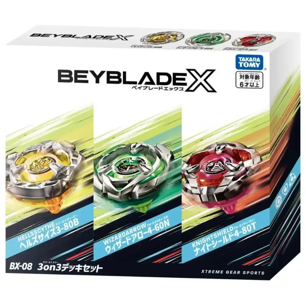 Оригинальный набор Takara Tomy Beyblade X BX-08 3on3