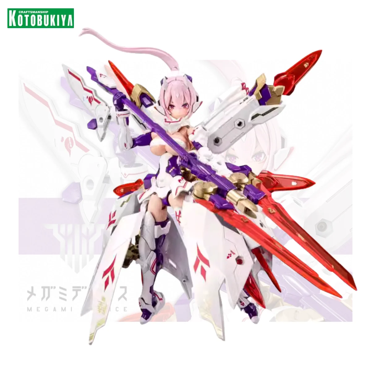 Фото Оригинальные фигурки в наличии KOTOBUKIYA, 1/1, MEGAMI DEVICE 12, аниме-фигурки асра с девятью хвостами, Сборная модель, подарок на день рождения №1