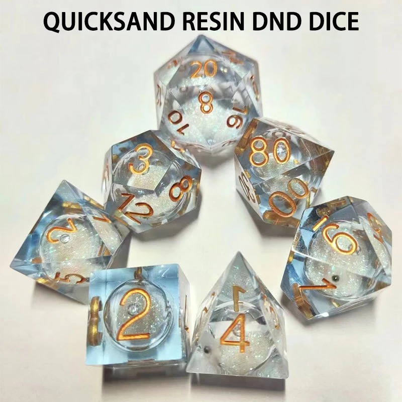 

Высококлассный полимерный Быстросохнущий песок, брикет с острыми краями, 7 шт, многогранные кубики D & D для настольной игры Dungeon and Dragon D4 D6 D8 D10 ...
