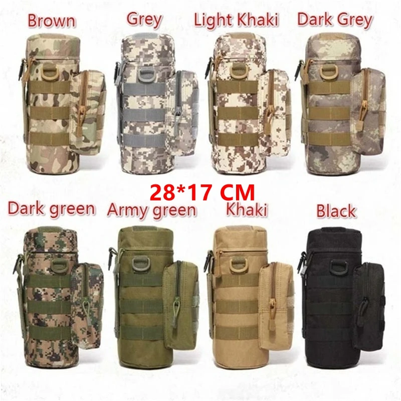 

Outdoor Molle Tactical Military Nylon Water Bottle Pouch Kettle Waist Bag Pouch Outdoor Hunting Hiking Camping Kettle Pouch Bags