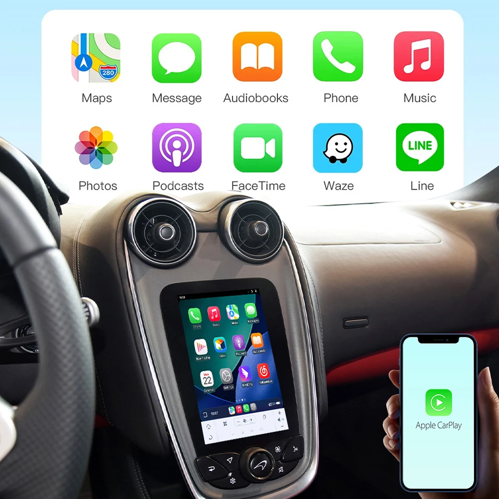 Фото Беспроводной адаптер Foforfor для Apple CarPlay и Android Auto для McLaren 570S, 540C, 600LT, модуль интеграции DVD, декодер-бокс №3