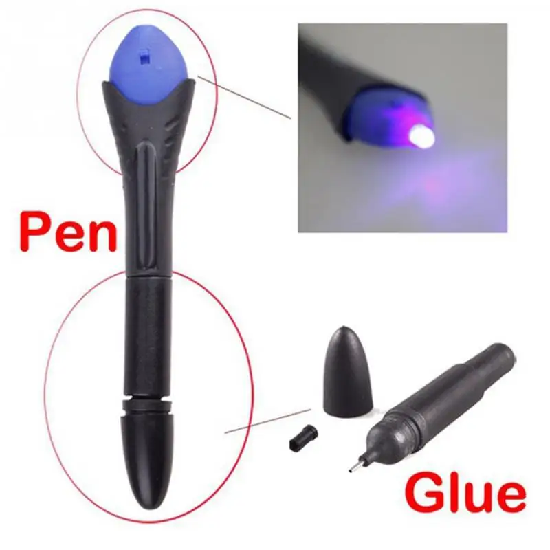 5 Second Fix UV Light Repair Glue Tool Pen Light Fix Liquid Glass Welding Compound Glue Repairs Tool Super Powered Liquid Pens