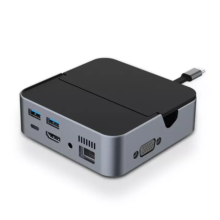 Док-станция 9-в-1 с USB Type-C и 4K HDMI VGA Аудио для MacBook Pro/MacBook Air/Dell/HP/Lenovo (Thunderbolt 3) - купить